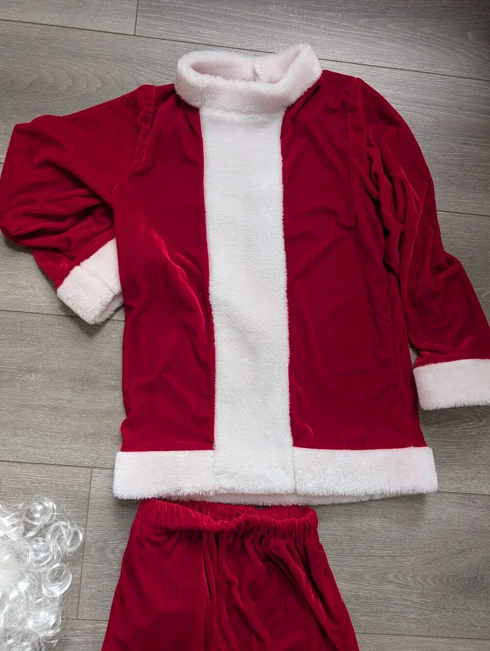 Kids Santa Costume - Red and White Size M